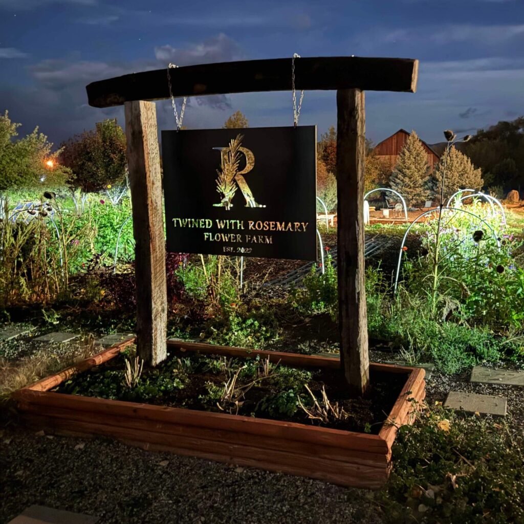 flower farm sign